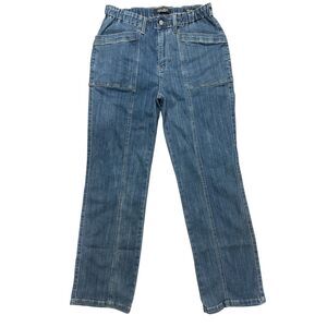 Judy Blue Charleston High-Rise Elastic Waistband Vintage Straight -Leg Jeans